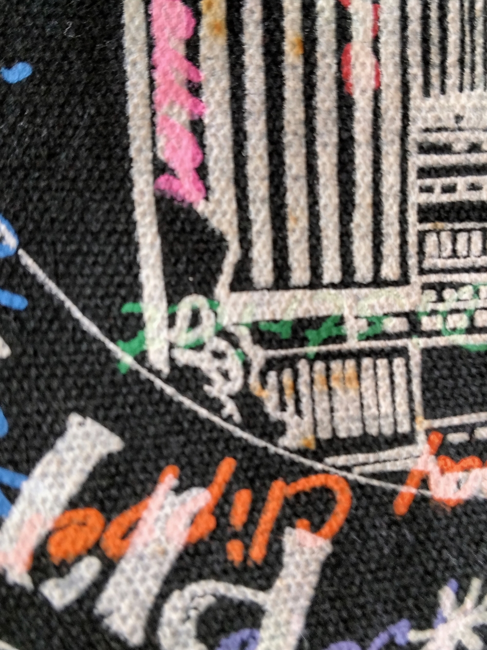 Pittsburgh Skyline Graphic Tote - Black with Rainbow Script - Picture 7 of 8
